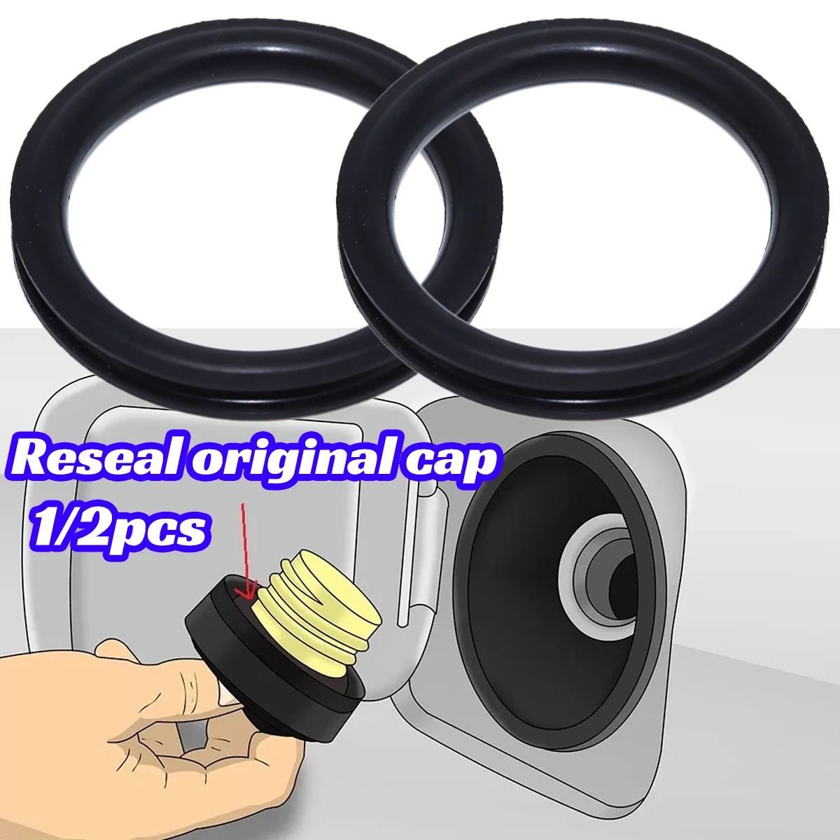 Tank O-Ring Seal - 1/2 stuks Tankdop Afdichting voor Audi