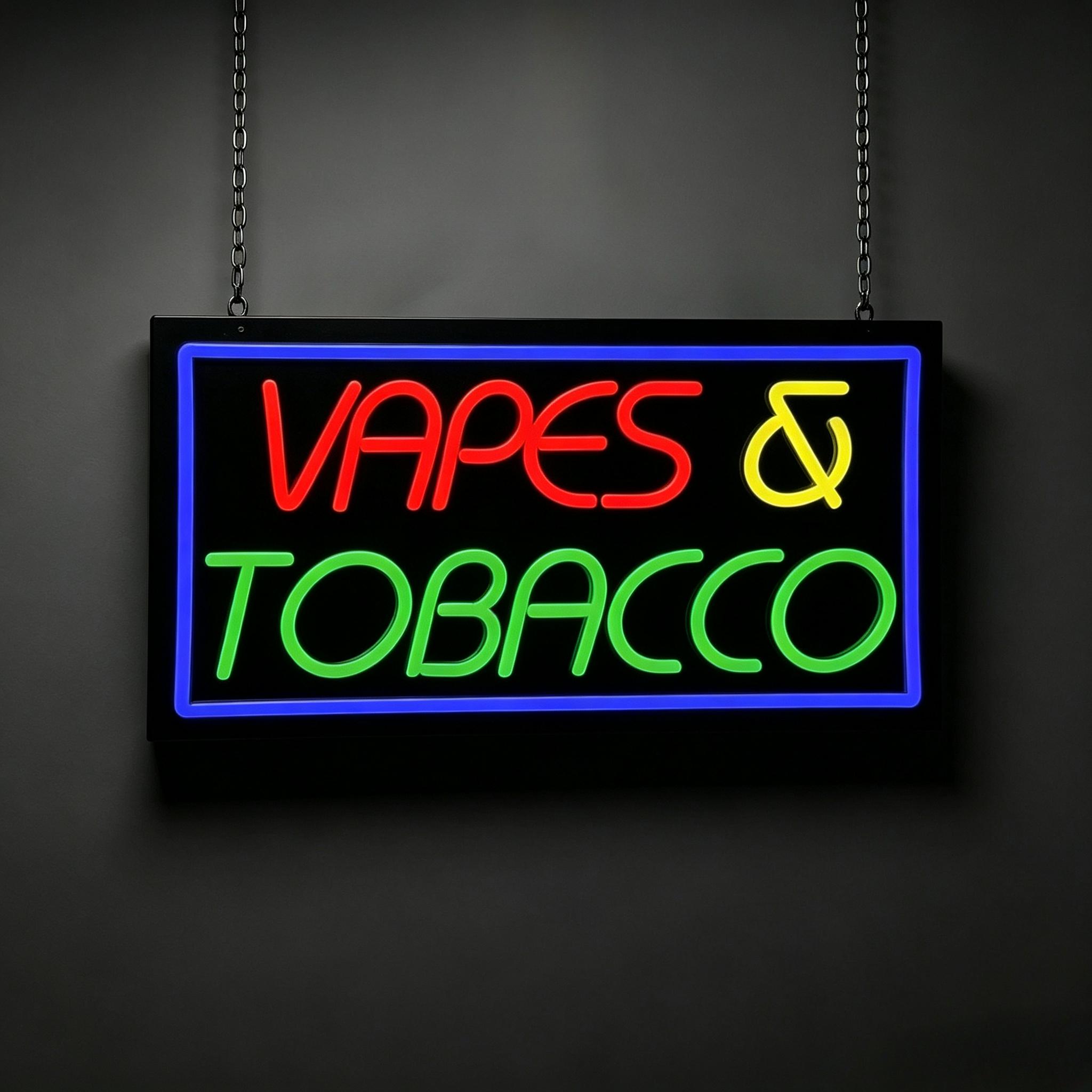 Vaping Store - Neonreclame voor tabak en vapes, USB-aangedreven,