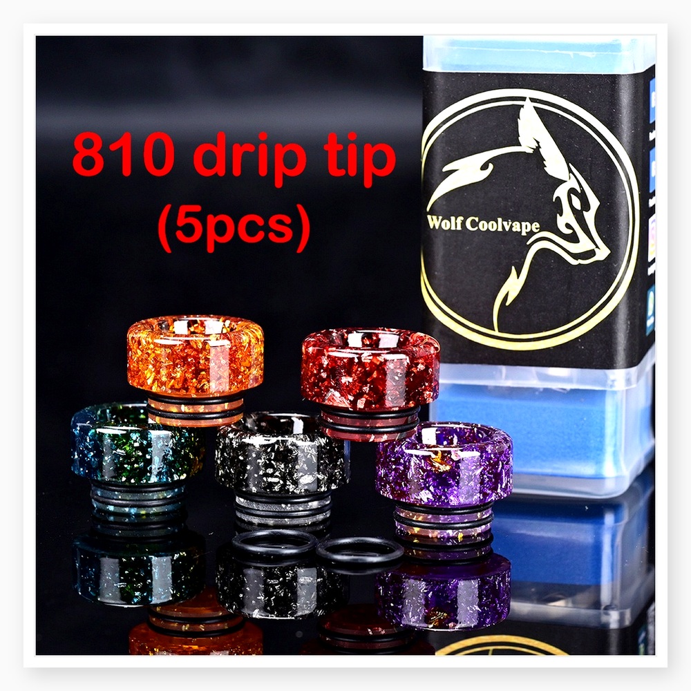 5 stuks Wolfcoolvape 810 Drip  - Drip Tip Resin recensie en prijs